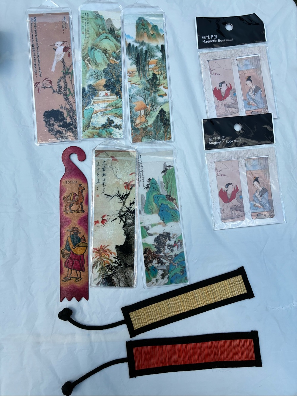 Decorative Magnetic and Fabric Bookmarks - Multicolor Set